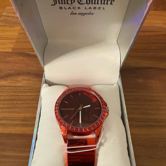 Juicy Couture Black Label Red Watch - NIB needs new battery - Picture 1 of 4